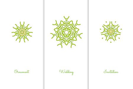 Vector elements for design template. Ornate decor for invitations, greeting cards, certificate, labels, badges, tagsのイラスト素材