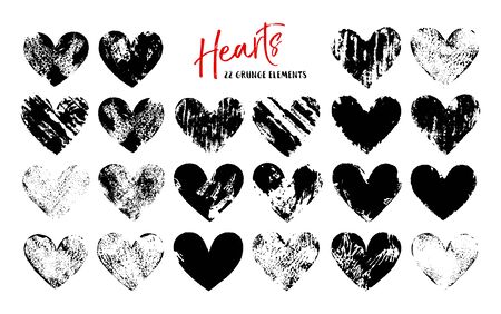 Set of rectangular text box. Black acrylic vector stains isolated on white. Black textured design elements.のイラスト素材