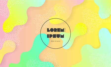 Colorful abstract background with place for text. Abstract vector fluid background. Applicable for brochures, banners, covers, notebooks, business cards, posters and backdrops.のイラスト素材