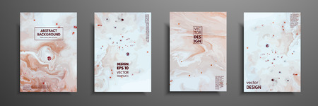 Mixture of acrylic paints. Liquid marble texture. Fluid art. Applicable for design cover, presentation, invitation, flyer, annual report, poster and business card, desing packaging. Modern artwork.のイラスト素材