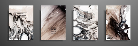 Mixture of acrylic paints. Liquid marble texture. Fluid art. Applicable for design cover, presentation, invitation, flyer, annual report, poster and business card, desing packaging. Modern artwork.のイラスト素材