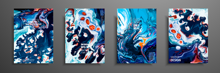 Mixture of acrylic paints. Liquid marble texture. Fluid art. Applicable for design cover, presentation, invitation, flyer, annual report, poster and business card, desing packaging. Modern artworkのイラスト素材
