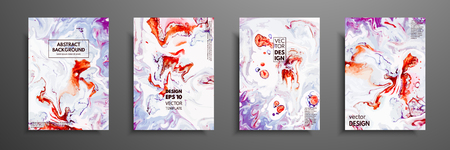 Mixture of acrylic paints. Liquid marble texture. Fluid art. Applicable for design cover, presentation, invitation, flyer, annual report, poster and business card, desing packaging. Modern artworkのイラスト素材