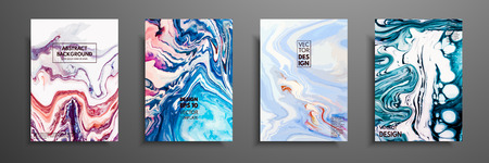 Mixture of acrylic paints. Liquid marble texture. Fluid art. Applicable for design cover, presentation, invitation, flyer, annual report, poster and business card, desing packaging. Modern artworkのイラスト素材