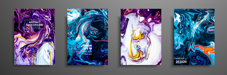 Mixture of acrylic paints. Liquid marble texture. Fluid art. Applicable for design cover, presentation, invitation, flyer, annual report, poster and business card, desing packaging. Modern artworkのイラスト素材