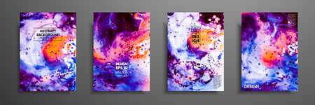 Mixture of acrylic paints. Liquid marble texture. Fluid art. Applicable for design cover, presentation, invitation, flyer, annual report, poster and business card, desing packaging. Modern artworkのイラスト素材