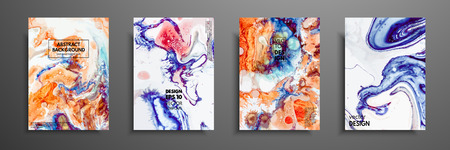 Mixture of acrylic paints. Liquid marble texture. Fluid art. Applicable for design cover, presentation, invitation, flyer, annual report, poster and business card, desing packaging. Modern artworkのイラスト素材