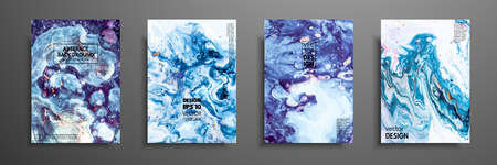 Mixture of acrylic paints. Liquid marble texture. Fluid art. Applicable for design cover, presentation, invitation, flyer, annual report, poster and business card, desing packaging. Modern artworkのイラスト素材