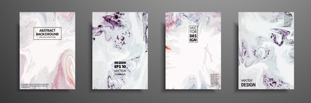 Mixture of acrylic paints. Design template with fluid art. Vector banner with colorful texture. Applicable for covers, presentation, invitation, flyers, annual reports, posters and business cardsのイラスト素材