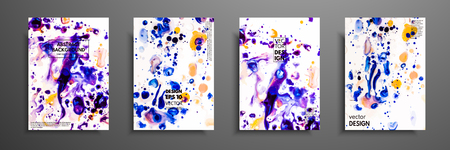 Mixture of acrylic paints. Liquid marble texture. Fluid art. Applicable for design cover, presentation, invitation, flyer, annual report, poster and business card, desing packaging. Modern artworkのイラスト素材