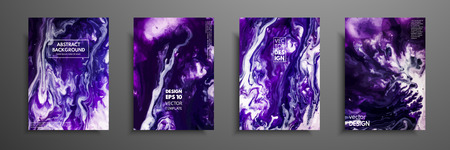 Colorful covers design set with textures. Closeup of the painting. Abstract bright hand painted background, fluid acrylic painting on canvas. Fragment of artwork. Modern artのイラスト素材