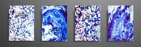 Mixture of acrylic paints. Design template with fluid art. Vector banner with colorful texture. Applicable for covers, presentation, invitation, flyers, annual reports, posters and business cardsのイラスト素材