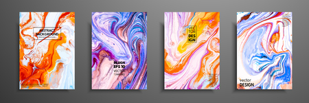 Mixture of acrylic paints. Liquid marble texture. Fluid art. Applicable for design cover, presentation, invitation, flyer, annual report, poster and business card, desing packaging. Modern artworkのイラスト素材