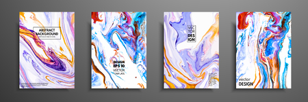 Mixture of acrylic paints. Liquid marble texture. Fluid art. Applicable for design cover, presentation, invitation, flyer, annual report, poster and business card, desing packaging. Modern artworkのイラスト素材