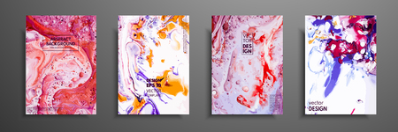 Mixture of acrylic paints. Liquid marble texture. Fluid art. Applicable for design cover, presentation, invitation, flyer, annual report, poster and business card, desing packaging. Modern artworkのイラスト素材