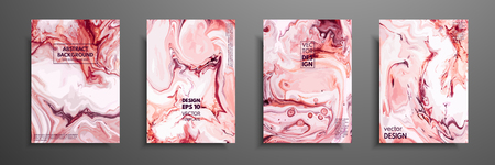Colorful covers design set with textures. Closeup of the painting. Abstract bright hand painted background, fluid acrylic painting on canvas. Fragment of artwork. Modern artのイラスト素材
