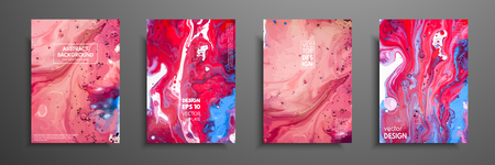 Mixture of acrylic paints. Liquid marble texture. Fluid art. Applicable for design cover, presentation, invitation, flyer, annual report, poster and business card, desing packaging. Modern artworkのイラスト素材