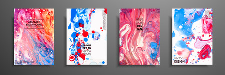 Mixture of acrylic paints. Liquid marble texture. Fluid art. Applicable for design cover, presentation, invitation, flyer, annual report, poster and business card, desing packaging. Modern artworkのイラスト素材