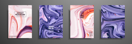 Mixture of acrylic paints. Modern artwork. Trendy design. Marble effect painting. Graphic hand drawn design for design covers, presentation, invitation, flyer, annual report, poster and business cardのイラスト素材