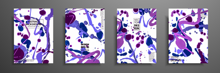 Mixture of acrylic paints. Modern artwork. Trendy design. Marble effect painting. Graphic hand drawn design for design covers, presentation, invitation, flyer, annual report, poster and business cardのイラスト素材