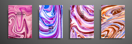 Mixture of acrylic paints. Liquid marble texture. Fluid art. Applicable for design cover, presentation, invitation, flyer, annual report, poster and business card, desing packaging. Modern artworkのイラスト素材