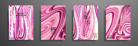 Abstract painting, can be used as a trendy background for wallpapers, posters, cards, invitations, websites. Modern artwork. Marble effect painting. Mixed pink, purple and white paints.のイラスト素材