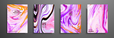 Mixture of acrylic paints. Modern artwork. Trendy design. Marble effect painting. Graphic hand drawn design for cover, poster, card, invitation, placard, brochure flyer etcのイラスト素材