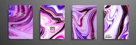 Mixture of acrylic paints. Modern artwork. Trendy design. Marble effect painting. Graphic hand drawn design for cover, poster, card, invitation, placard, brochure flyer etcのイラスト素材