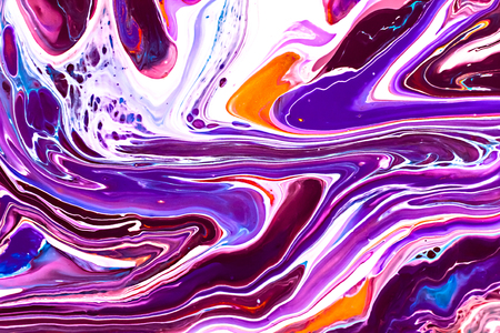 Abstract background with acrylic liquid textures. Modern artwork with spots and splashes of color paint. Applicable for into coffee packaging, labels, business cards, and interactive web backgroundsの写真素材