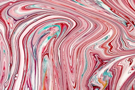 Hand painted backgrounds. Pink, white and yellow mixed acrylic paints. Liquid marble texture. Applicable for design packaging, labels, business cards, placard, covers, textile and decor interiorの写真素材