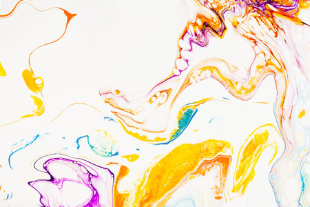 Bright resin art abstract background. Multicolor marble surface, mineral stone texture. Violet,...