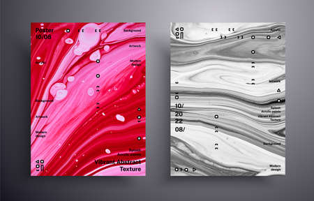 Marbled pink and grey background texture. Hand painted granite mineral wallpaper. Abstract colored paint mix, oil liquid dynamic artwork. Creative, beautiful minimalist fluid artwork.の写真素材