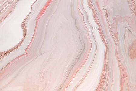 Fluid art texture. Backdrop with abstract swirling paint effect. Liquid acrylic picture that flows and splashes. Mixed paints for interior poster. Lavender, red and white overflowing colorsの写真素材