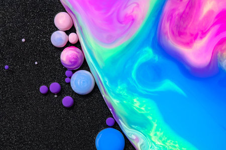 Fluid art texture. Background with abstract mixing paint effect. Liquid acrylic artwork that flowing...