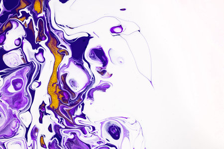 Fluid art texture. Background with abstract mixing paint effect. Liquid acrylic artwork with...