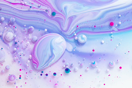 Fluid art texture. Backdrop with abstract mixing paint effect. Liquid acrylic artwork with flowing...