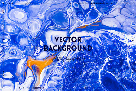 Fluid art texture. Background with abstract swirling paint effect. Liquid acrylic artwork with flows...