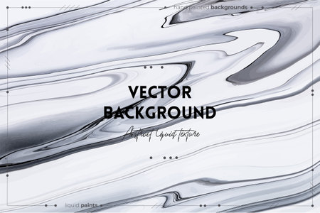 Bright resin art abstract background. Multicolor marble surface, mineral stone texture. Black and white paint mix wallpaper. Fluid, color liquid flow effect. Watercolor, acrylic waves, swirls.のイラスト素材