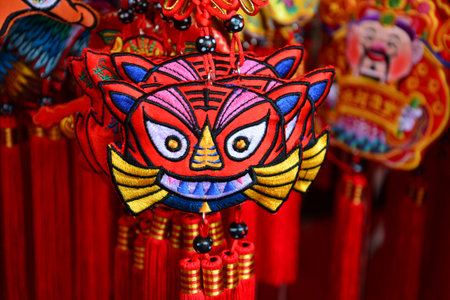 West Mountain Tigers ethnic ornamentsの写真素材