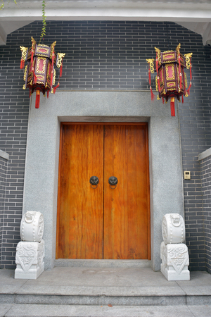 Chinese traditional building gate entranceのeditorial素材