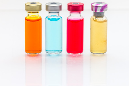 the vaccine and a hypodermic syringe must use a pairの写真素材
