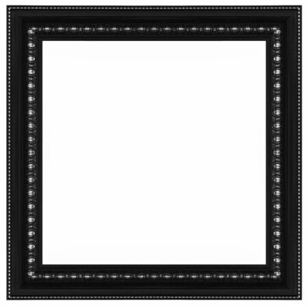 Blank black picture frame for painting or picture on white background with clipping path, isolatedの写真素材
