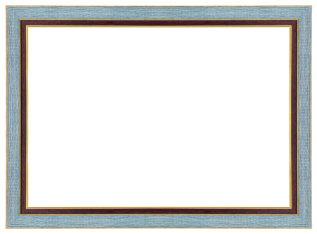 Wood weave  frame isolated on white backgroundの写真素材