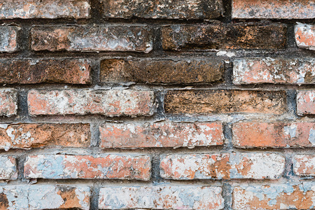 Old brick wall in a background image, colorful brick wall backgroundの写真素材