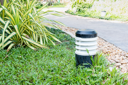 Street light in parkの写真素材