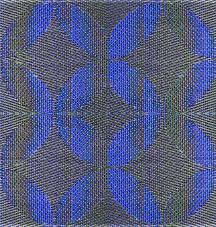 blue plastic striped woven background and textureの写真素材