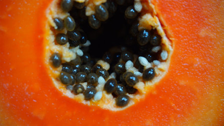 black papaya seeds that are in papaya