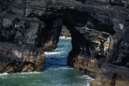 Rocky coast of the Atlantic Ocean in Tenerife, Canary Islands, Spainの写真素材