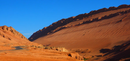 One the road to flame mountain,Turpan,Uygur Zizhiqu,Xinjiang,China