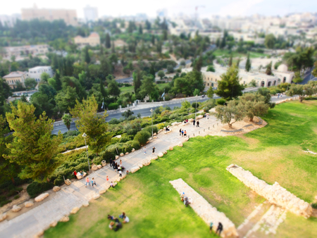 Park beside Jerusalem Wall,Perspective Mode.
の写真素材